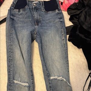 Good American Distressed Blue Skinny Jeans